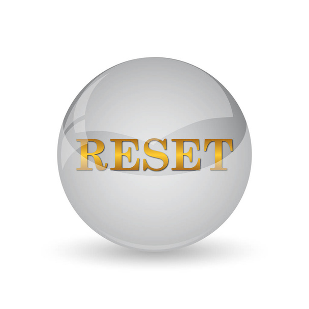 Reset pictogram. Internet knop op witte achtergrond. - Foto, afbeelding