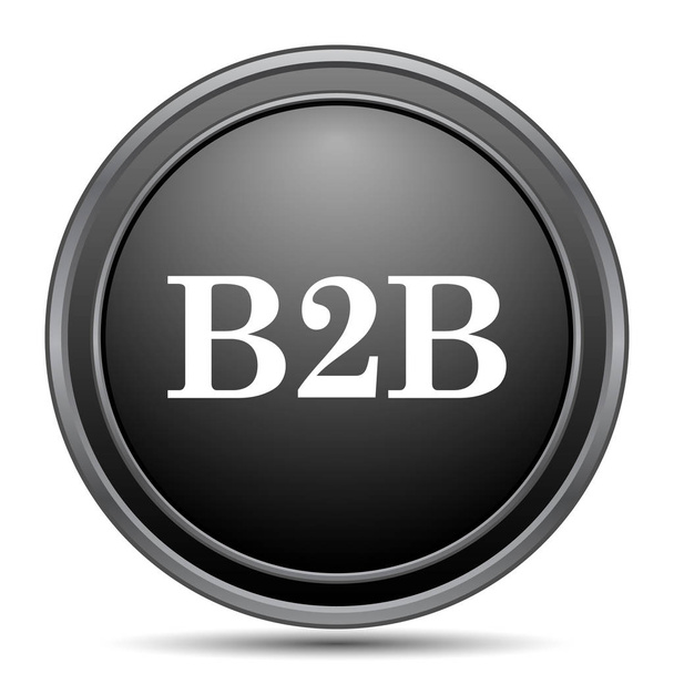 b2b-Symbol, schwarzer Website-Knopf auf weißem Hintergrund - Foto, Bild