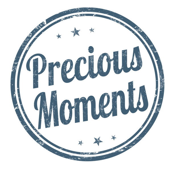 Moments précieux signe ou timbre sur fond blanc, illustration vectorielle
 - Vecteur, image