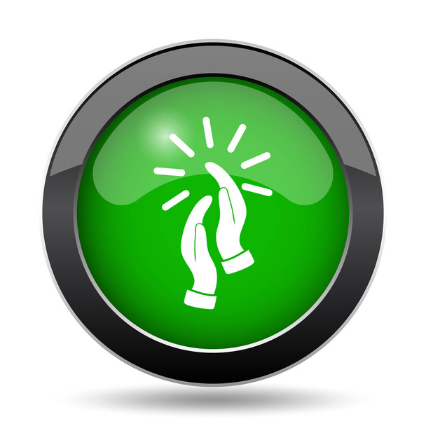 Icono de Aplausos, botón verde del sitio web sobre fondo blanco
 - Foto, imagen