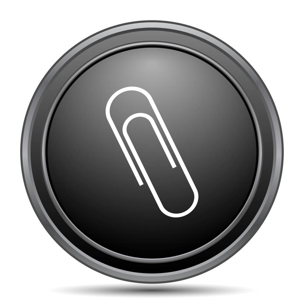 Піктограма Paperclip, чорна кнопка веб-сайту на білому тлі
 - Фото, зображення