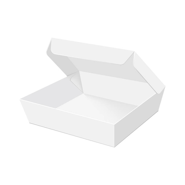 Blank of box emballage pour emporter fast-food. Vecteur
. - Vecteur, image