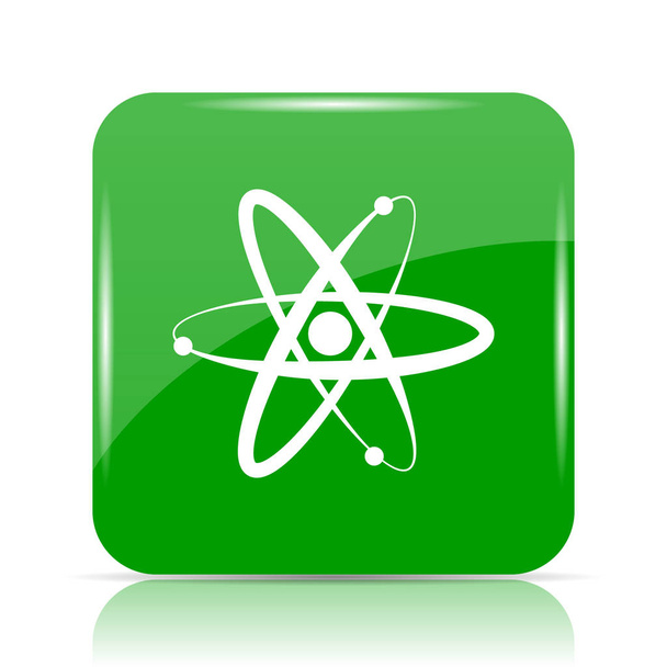 Het pictogram van de atomen. Internet knop op witte achtergrond - Foto, afbeelding