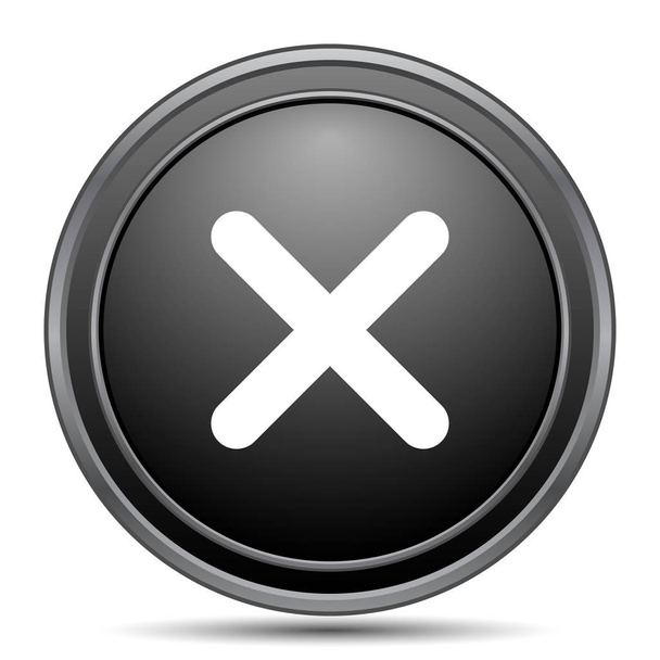 X icône de fermeture, bouton de site Web noir sur fond blanc
 - Photo, image
