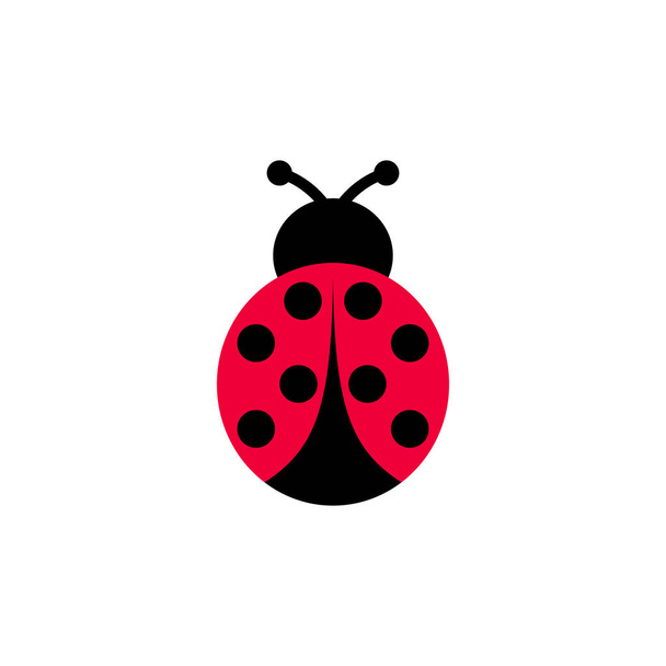 Ladybird vector cartoon icon. Ladybug symmetrical clipart cartoon. - Vector, Image
