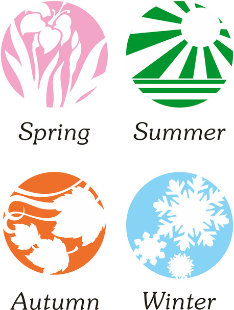 Jahreszeiten - Vektor, Bild