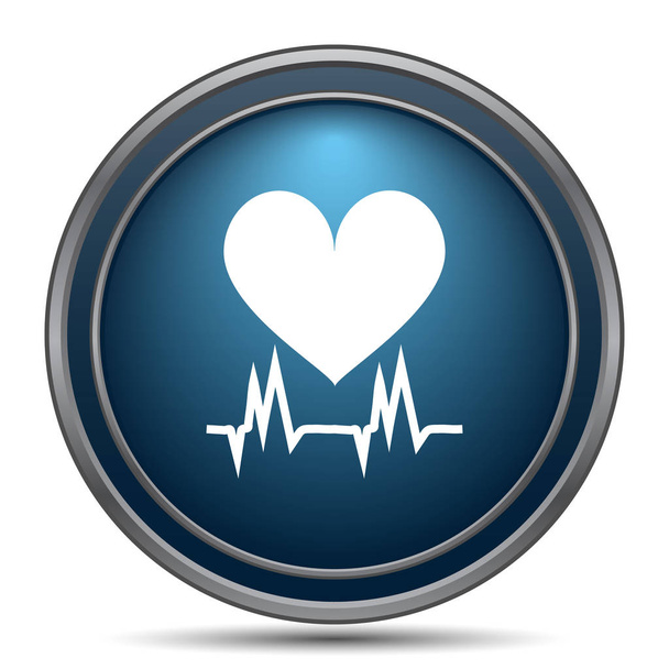 Heart  icon. Internet button on white background - Fotoğraf, Görsel