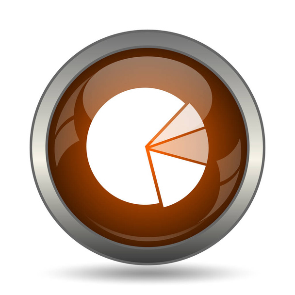 Chart pie icon. Internet button on white background. - Photo, Image