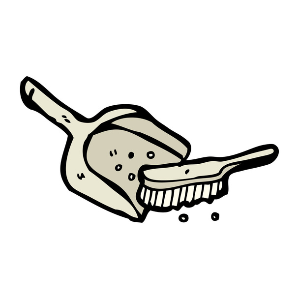 Sartén y cepillo
 - Vector, Imagen