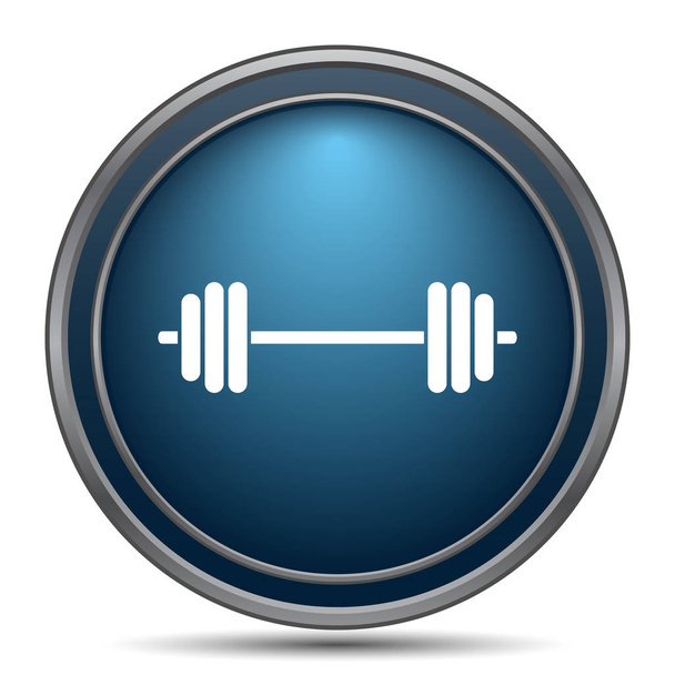 Weightlifting icon. Internet button on white background - Photo, Image