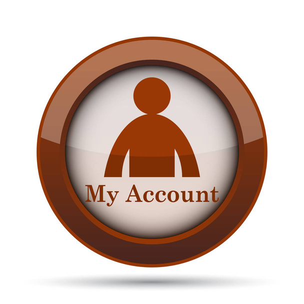 Mijn account-pictogram. Internet knop op witte achtergrond. - Foto, afbeelding