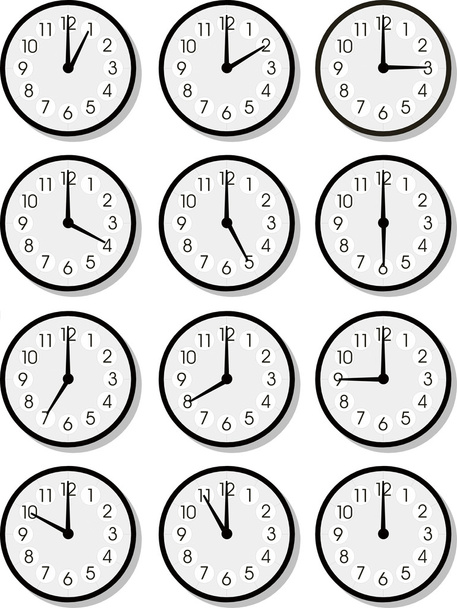 Caras de reloj vectorial
 - Vector, Imagen