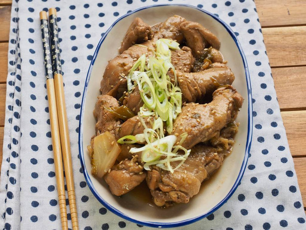 Asya gıda komposto tavuk soya sosu ile - Fotoğraf, Görsel