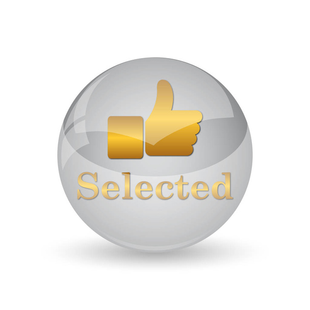 Selected icon. Internet button on white background. - Photo, Image
