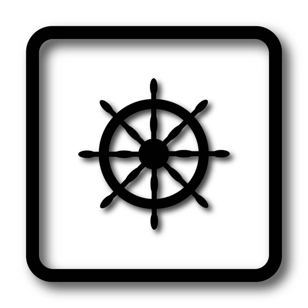 icona della ruota nautica, pulsante del sito web nero su sfondo bianco
 - Foto, immagini