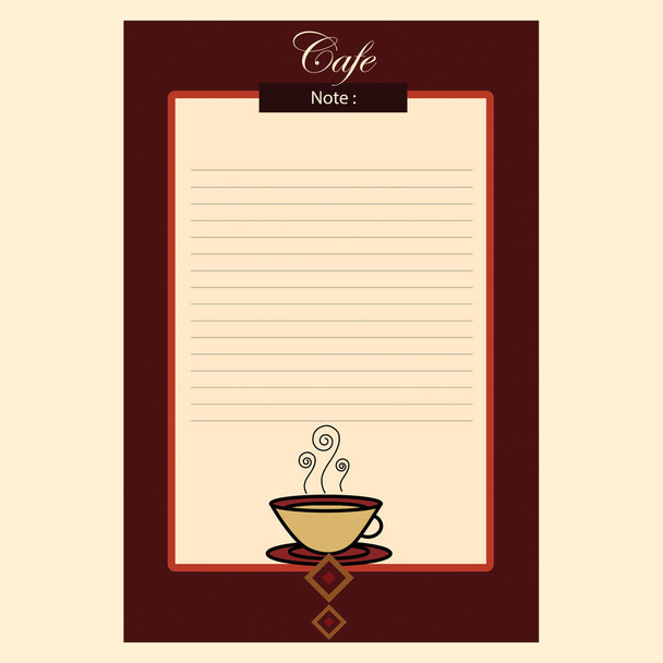 vector graphic design with coffee theme useful for coffee shop or cafe menu or notes - Vektori, kuva