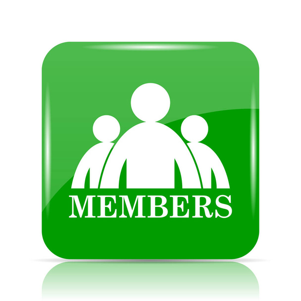 Mitglieder-Symbol. Internet-Taste auf weißem Hintergrund - Foto, Bild