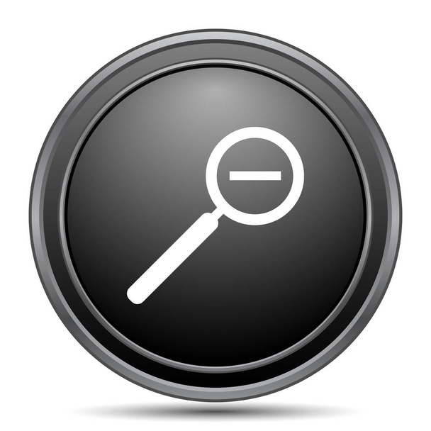 Kicsinyítés ikon, fekete honlap gomb fehér háttér - Fotó, kép