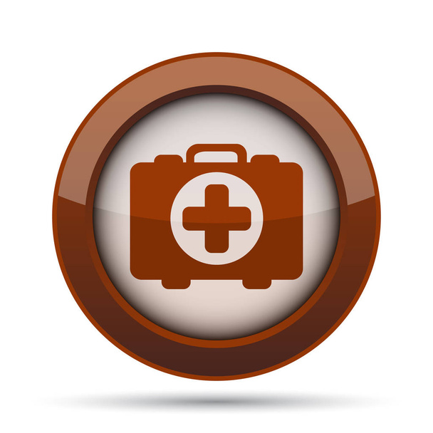 medizinisches Taschensymbol. Internet-Taste auf weißem Hintergrund. - Foto, Bild