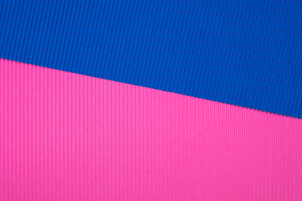 Blue and pink corrugated paper texture, use for background. vivid colour with copy space for add text or object. - Zdjęcie, obraz