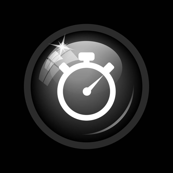 Timer-Symbol. Internet-Taste auf schwarzem Hintergrund. - Foto, Bild