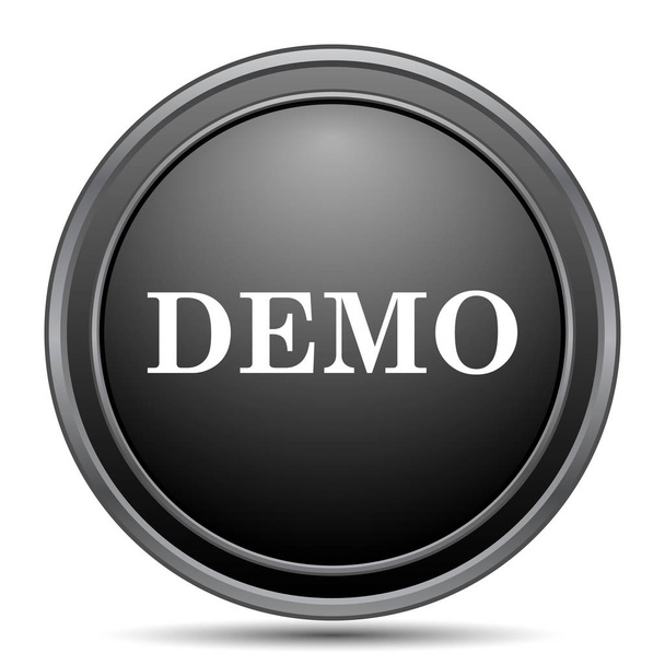Tlačítko webové stránky Demo ikonu, černé na bílém pozadí - Fotografie, Obrázek