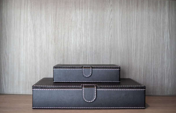 Storage leather boxes for home use - Photo, Image