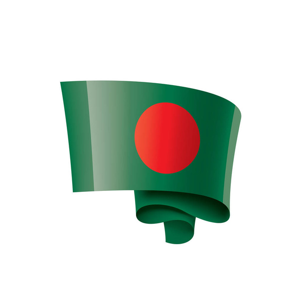 Bangladesz flaga, wektor ilustracja na białym tle - Wektor, obraz