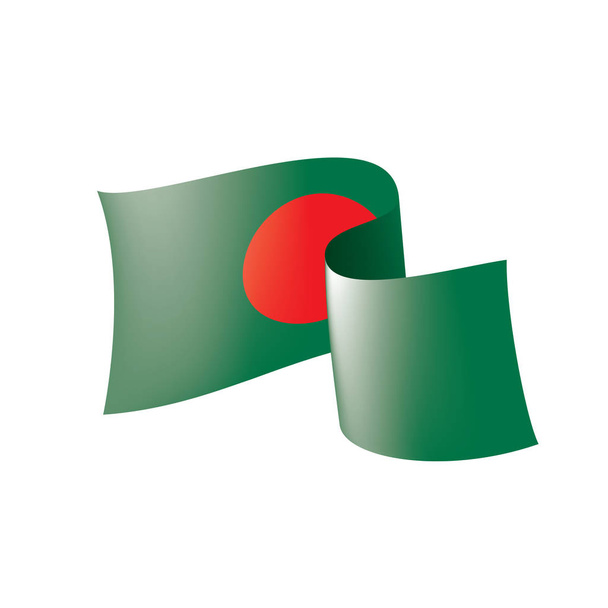Bangladesh flag, vector illustration on a white background - Vector, Image