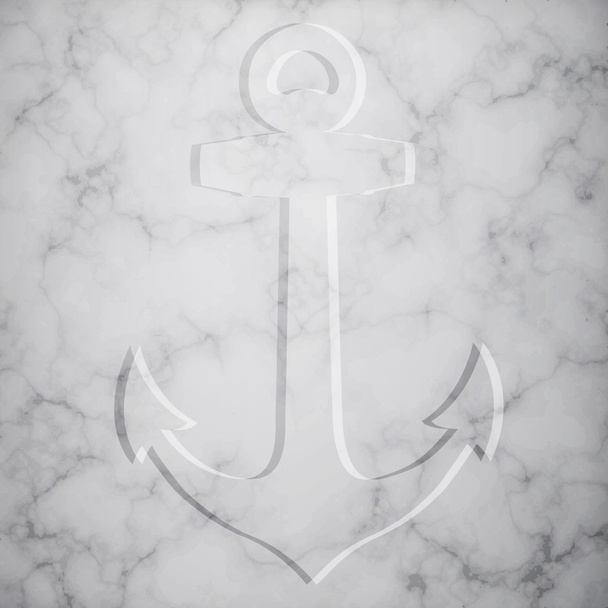 Panneau d'ancrage du navire sur fond de marbre
 - Vecteur, image