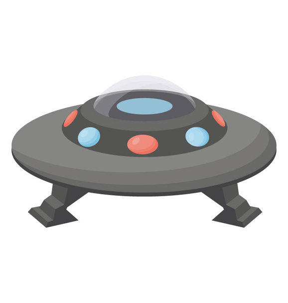 Icon of a playing equipment depicting toy UFO - Vector, Image