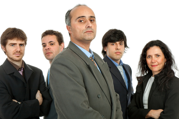 üzleti csapatmunka, elszigetelt fehér background - Fotó, kép