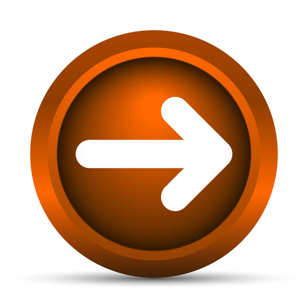 Right arrow icon. Internet button on white background - Foto, Imagen
