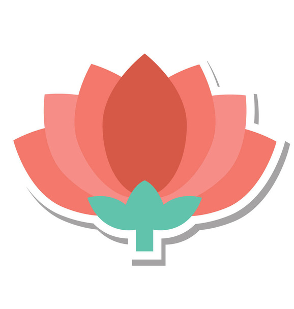 Lotus izole vektör simgesi - Vektör, Görsel