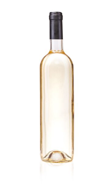 White wine bottle on white background - Fotó, kép
