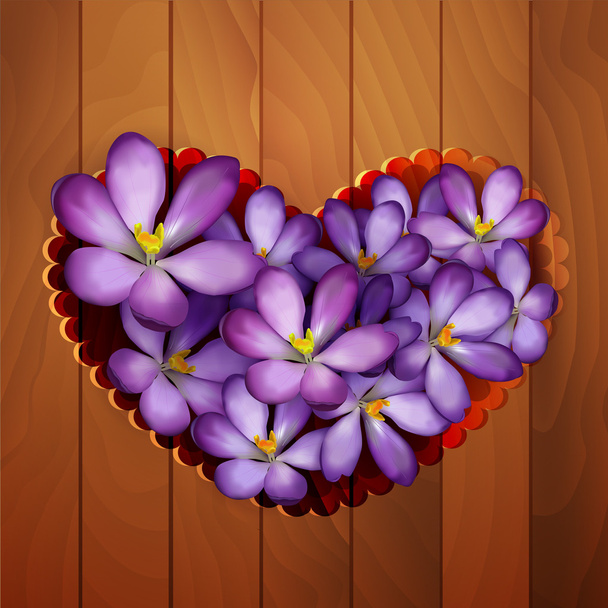 Vector floral heart vector illustration  - Wektor, obraz