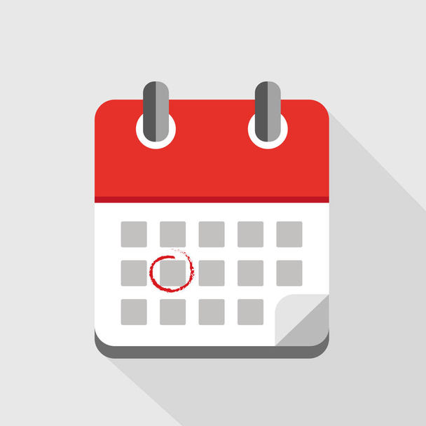 Marque uma consulta em um calendário vermelho
 - Vetor, Imagem