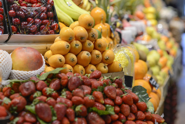 Fruit marktkraam in Moskou, Rusland. - Foto, afbeelding