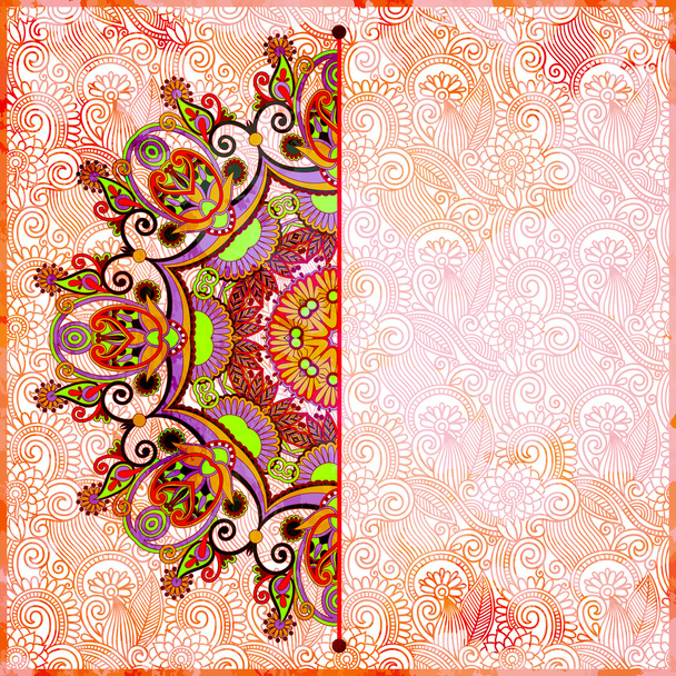 ornamental circle template with floral background - Foto, Imagen