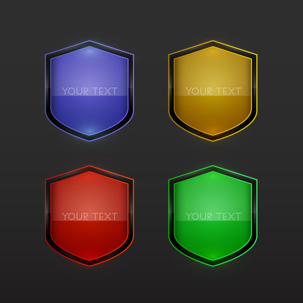 Set of vector shields - Vector, Image