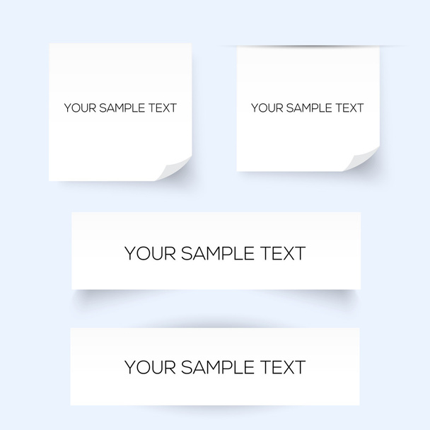 Set of four sheets of paper - Vector, Image