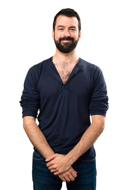 Happy handsome man with beard - Fotó, kép
