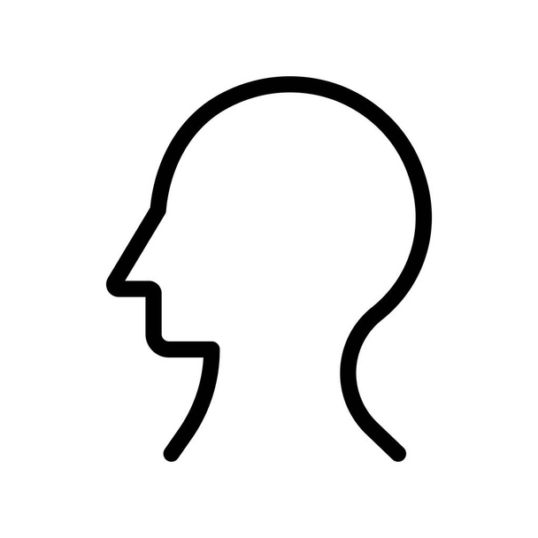 Icono de cabeza signo vectorial y símbolo aislado sobre fondo blanco, H
 - Vector, imagen