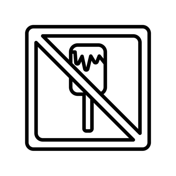 Nessun segno vettoriale icona gelato e simbolo isolato sul dorso bianco
 - Vettoriali, immagini