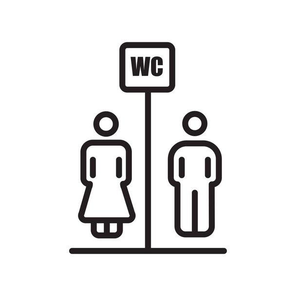 Web およびモバイル アプリの設計、トイレ ロゴのコンセプトのための白い背景に分離されたトイレのアイコン ベクトル - ベクター画像