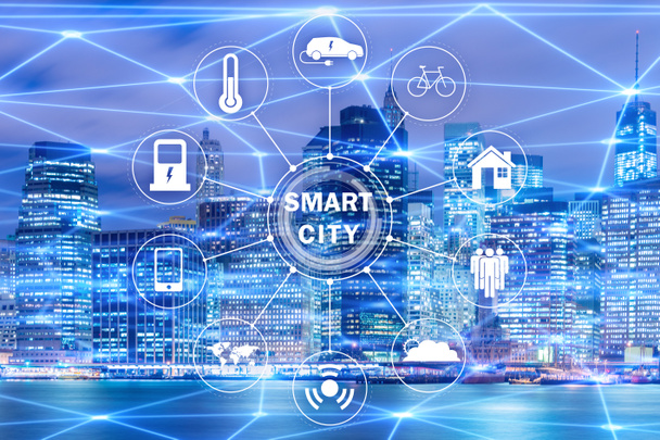 Concept of smart city and internet of things - Photo, Image