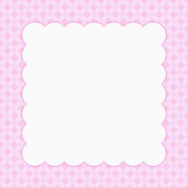 Pink checkered celebration frame for your message or invitationd - Foto, afbeelding