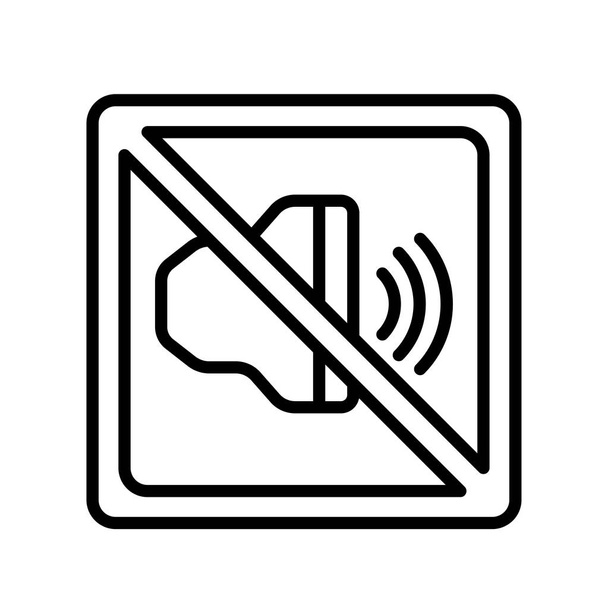 Вектор значка молчания изолирован на белом фоне для веб-дизайна и дизайна мобильного приложения, концепция логотипа Silence
 - Вектор,изображение