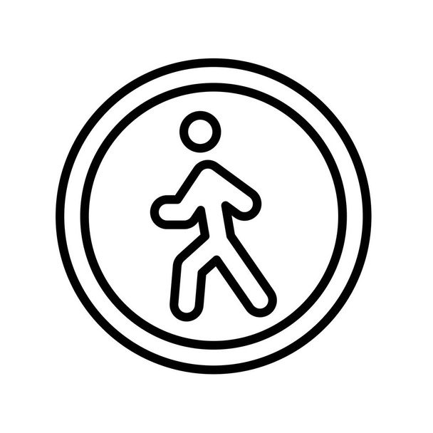 Voetgangers pictogram vector geïsoleerd op een witte achtergrond voor uw web en mobiele app design, voetgangers logo concept - Vector, afbeelding