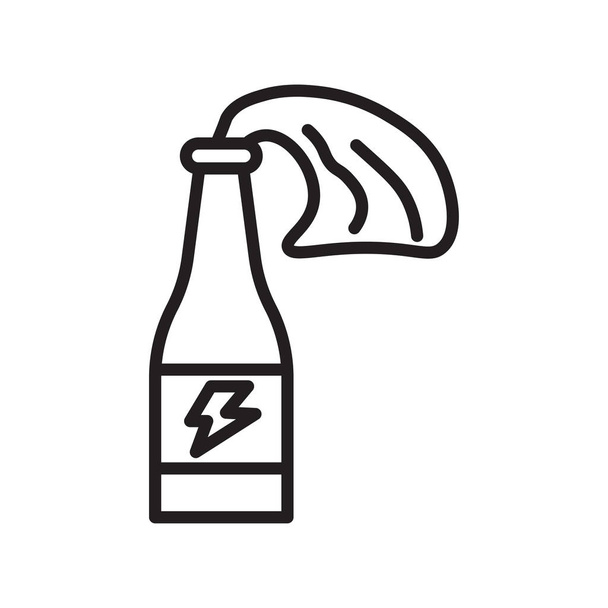 Вектор иконок коктейля Молотова, выделенный на белом фоне для дизайна вашего веб и мобильного приложения, концепция коктейля Молотова, контур, линейный знак
 - Вектор,изображение